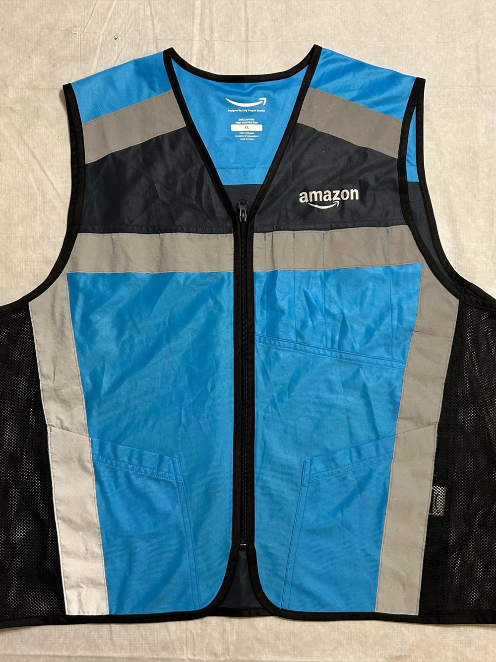 Amazon Vest Blue Reflective High Visibility
Delivery Uniform Mens XL z4fl23uve02